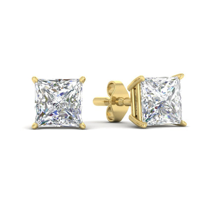 Princess Cut Diamond Stud Earring