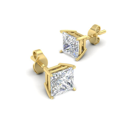 Princess Cut Diamond Stud Earring