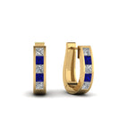 14k Yellow Gold / Blue Sapphire / Lab Grown
