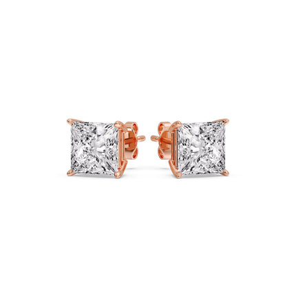Princess Cut Diamond Stud Earring