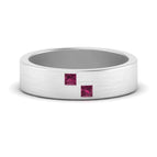 14k White Gold / Pink Sapphire / Lab Grown