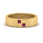 14k Yellow Gold / Pink Sapphire / Lab Grown