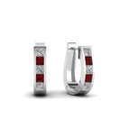 14k White Gold / Ruby / Lab Grown