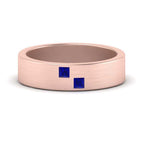 14k Rose Gold / Blue Sapphire / Lab Grown