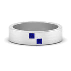 14k White Gold / Blue Sapphire / Lab Grown