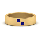 14k Yellow Gold / Blue Sapphire / Lab Grown