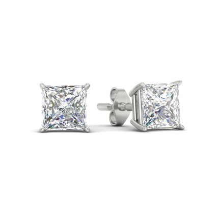 Princess Cut Diamond Stud Earring