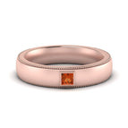 14k Rose Gold / Orange Sapphire / Lab Grown