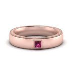 14k Rose Gold / Pink Sapphire / Lab Grown