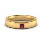 14k Yellow Gold / Pink Sapphire / Lab Grown