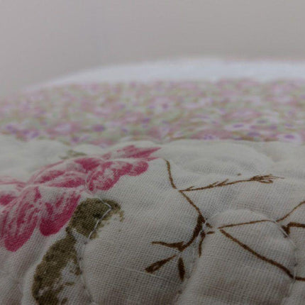 DaDa Bedding Cottage Floral Blossoming Patchwork Quilted Coverlet Bedspread Set (DXJ103112)