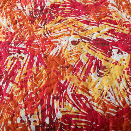 DaDa Bedding Lovely Pop of Colors Lightweight Reversible Quilted Bedspread Set (KBJ1625)