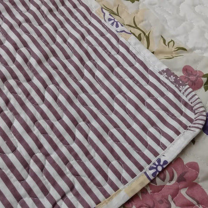 DaDa Bedding Wisteria Cottage Roses Floral Lightweight Quilted Bedspread Set (HS-1003)