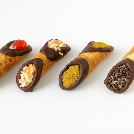 Andy Anand Chocolate Cannoli Italian Sicilian Creamy Dessert 4 Flavors (8 Pcs)