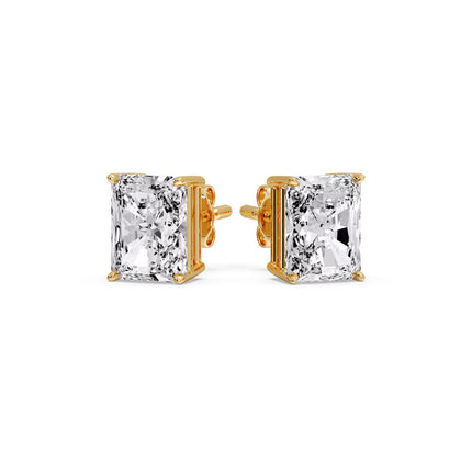 Radiant Diamond Basket Stud Earring