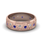 14K Rose Gold / Blue Sapphire / Lab Grown