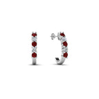 14k White Gold / Ruby / Lab Grown