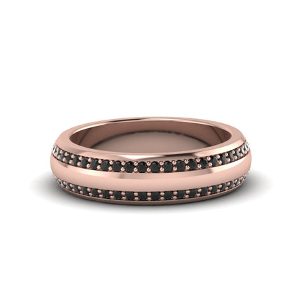 Beveled Edge Matte Eternity Mens Engagement Ring