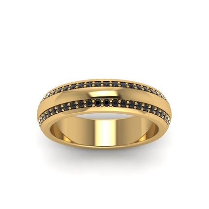 Beveled Edge Matte Eternity Mens Engagement Ring