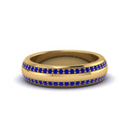 14K Yellow Gold / Blue Sapphire / Lab Grown