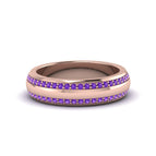 14K Rose Gold / Purple Amethyst / Lab Grown