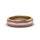 14K Yellow Gold / Purple Amethyst / Lab Grown