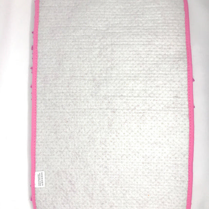 DaDa Bedding Fuchsia Magenta Pink Shaggy Soft Chenille Noodle Carpet Rug Bath Mat