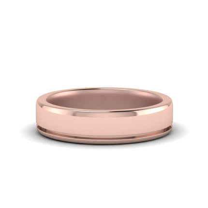 Satin Inlay Wedding Rings