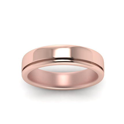 Satin Inlay Wedding Rings