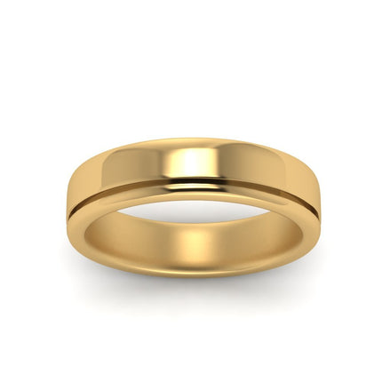 Satin Inlay Wedding Rings