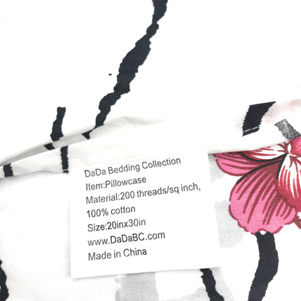 DaDa Bedding Floral Cherry Blossoms Red Purple Fitted Sheet & Pillow Cases Set (FTS8318)