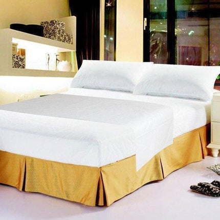 DaDa Bedding White Soft Fitted & Flat Bed Sheets w/ Pillow Cases Set (FSFS098765)