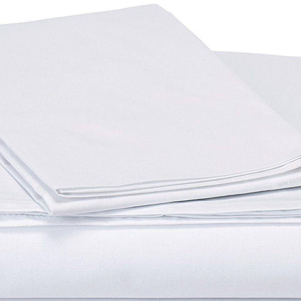 DaDa Bedding White Fitted Sheet Only & Pillow Cases Set (FTS098765)