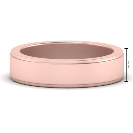 Simple Flat Wedding Band 4MM