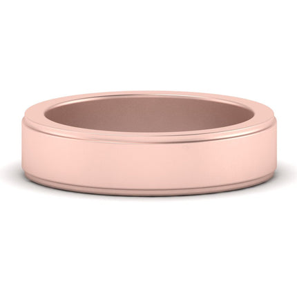 Simple Flat Wedding Band 4MM
