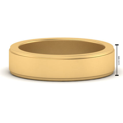 Simple Flat Wedding Band 4MM