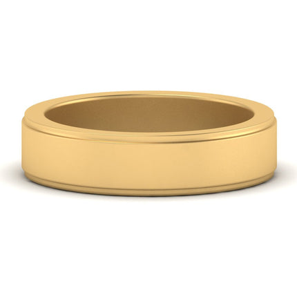 Simple Flat Wedding Band 4MM
