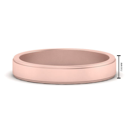 Simple Flat Wedding Band 4MM