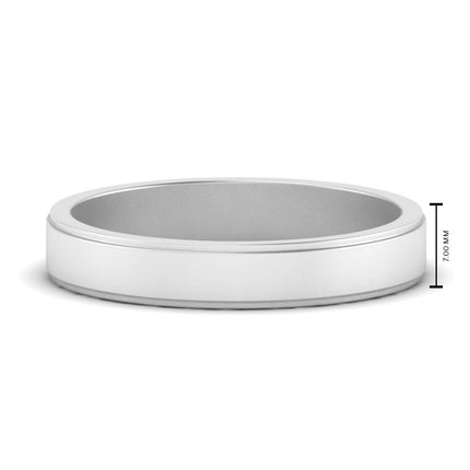 Simple Flat Wedding Band 4MM