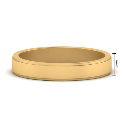 Simple Flat Wedding Band 4MM