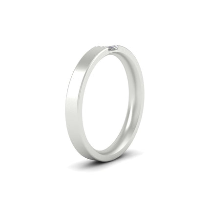 Single Emerald Mens Wedding Band