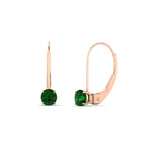 14K Rose Gold / Green Emerald / Lab Grown