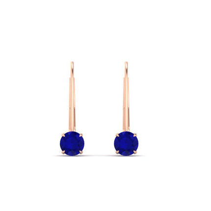 Small Round Diamond Studs Lever Back Earring