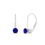 14K White Gold / Blue Sapphire / Lab Grown