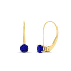 14K Yellow Gold / Blue Sapphire / Lab Grown