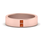 14k Rose Gold / Orange Sapphire / Lab Grown