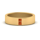 14k Yellow Gold / Orange Sapphire / Lab Grown