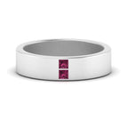 14k White Gold / Pink Sapphire / Lab Grown