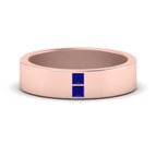 14k Rose Gold / Blue Sapphire / Lab Grown