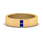 14k Yellow Gold / Blue Sapphire / Lab Grown